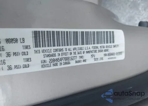 2008 Dodge Grand Caravan Sxt from USA, damaged, VIN 2D8HN54P78R816277